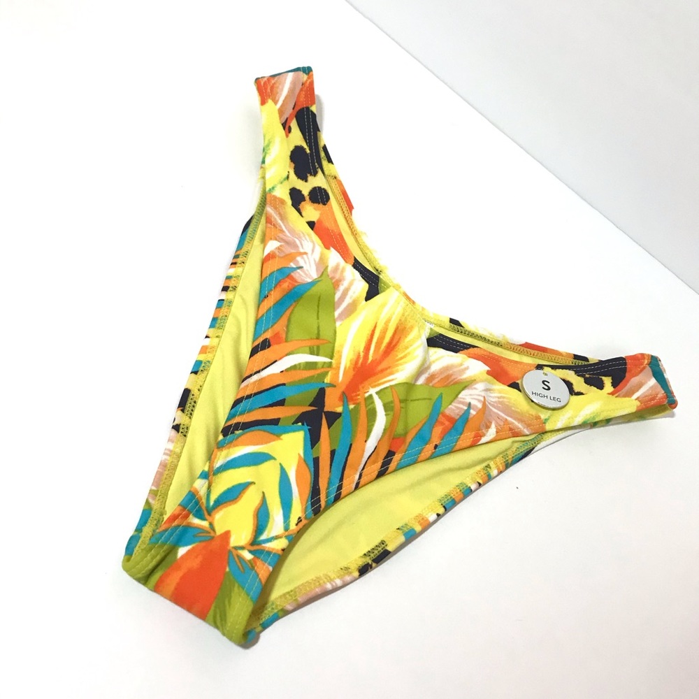 Forever 21 Patterned High Leg Bathing Suit